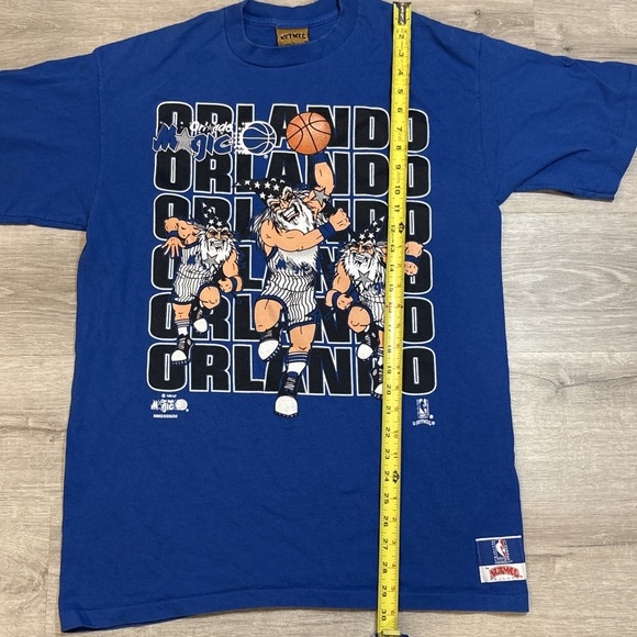 Nutmeg NBA Orlando‎ Magic Wizard Vintage T Shirt Blue White Men's L - Picture 4 of 8
